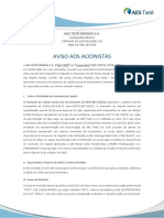 Aviso Acionistas_Capitalização Vfinal (08.08)