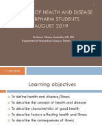 Concept of Health and Disease for Bpharm Students