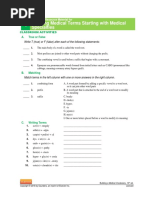 Medical Terminology Chapter 1 Extra Practice