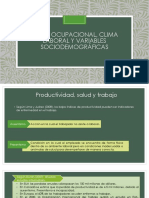 Salud Ocupacional, Clima Laboral y Variables Sociodemograficas