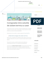 Comparatie Intre Solutiile de Izolare Termica A Casei