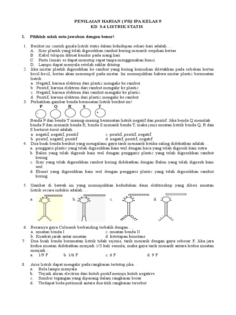 Penilaian Harian Listrik Statis 2019