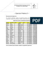 Ejercicio BD Excel ordenación, filtrado, subtotales