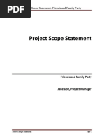 Project Scope Statement