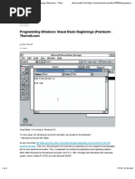 Programming Windows Visual Basic Beginnings