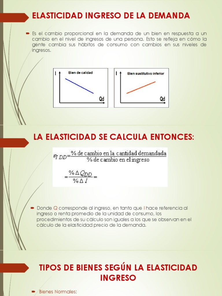 Elasticidad Ingreso de la Demanda | PDF | Elasticidad (economía) | Bienes