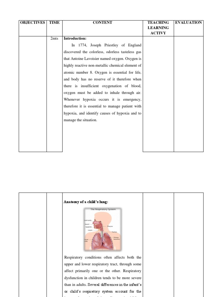 Anatomy and Physiology of Child Respiratory System | PDF | Respiratory ...