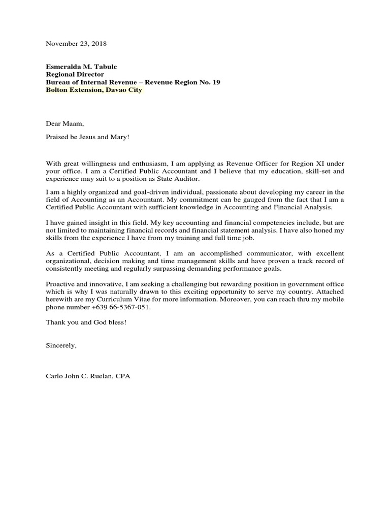 BIR Letter | PDF