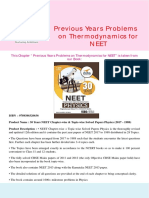Disha Publication Previous Years Problems On Thermodynamics For NEET. CB1198675309