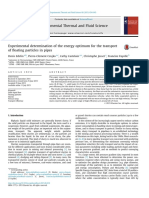 Experimental Determination of The Energy Optimum For The Transportof Floating Particles in Pipes - Edelin - 2015