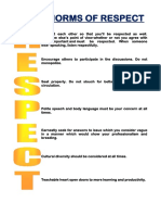 Basic Norms of Respect