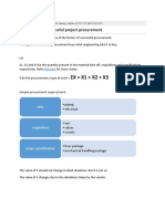 the Algebra of Successful Project Procurement