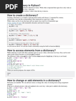 Dictionary in Python