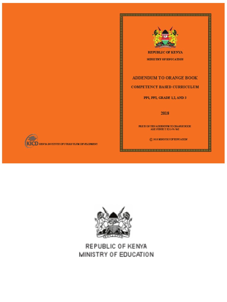 Addendum To Orange Book Pdf Curriculum Behavior Modification