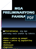 Mga Preliminaryong Pahina