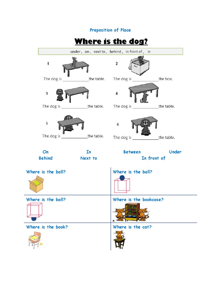 Preposition Of Place