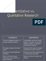 Quantitative vs Qualitative Research