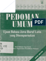 Pedoman Umum Ejaan Bahasa Jawa Huruf Latin 2006