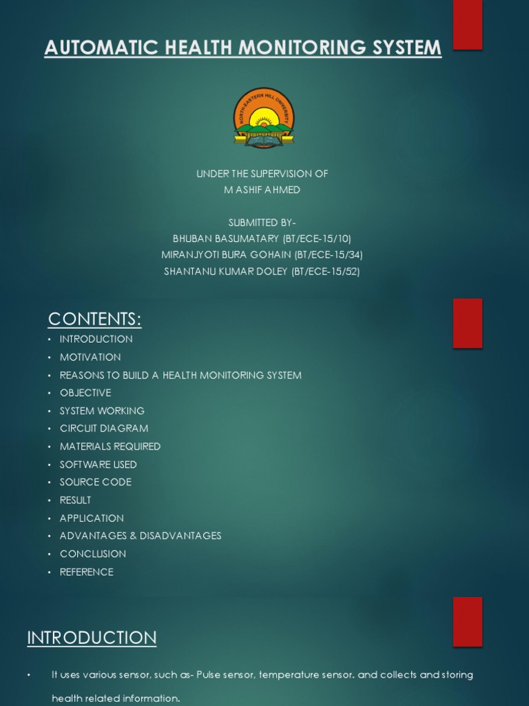 Health Monitoring System Using Raspberry Pi 3 PDF Arduino Health Care