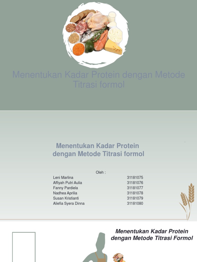 Kadar Protein Metode Titrasi Formol | PDF