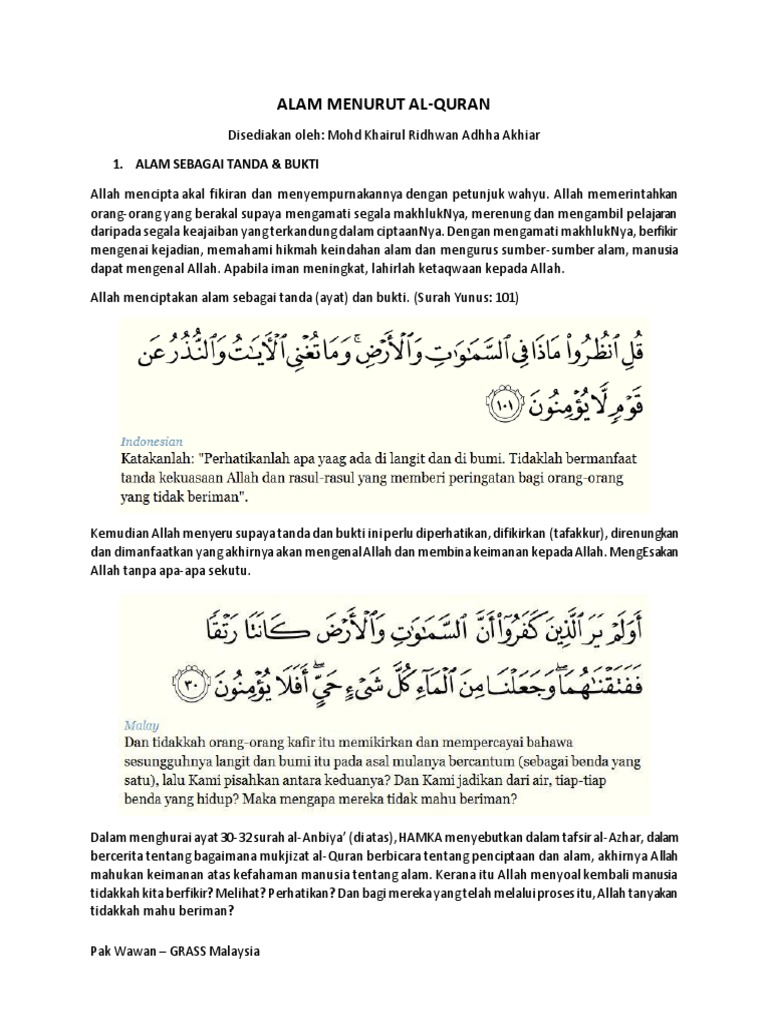 Alam Menurut Al Quran Edit Pdf