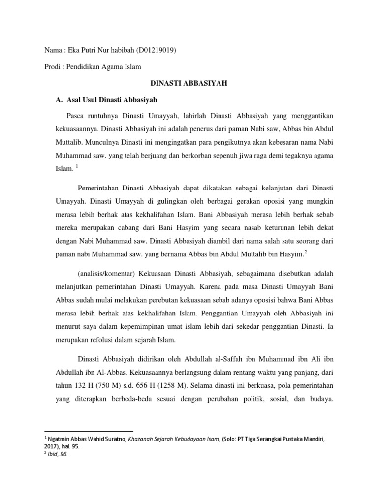 Dinasti Abbasiyah Tugas Spi Pdf