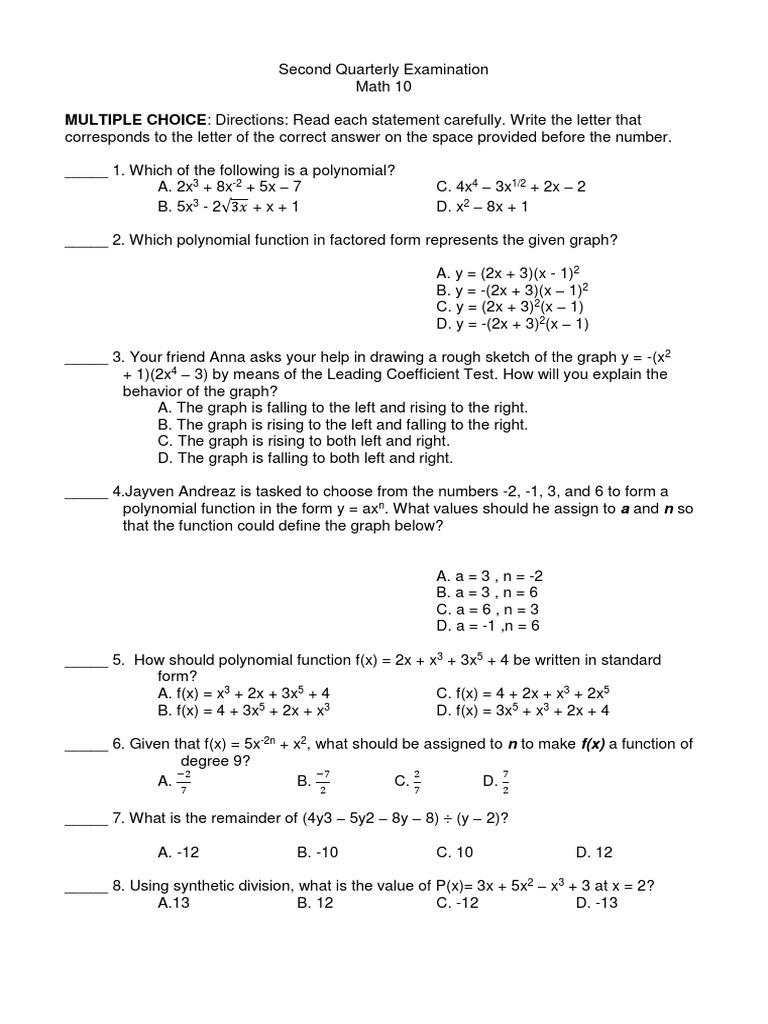 2nd Test Questions | PDF | Circle | Geometric Objects