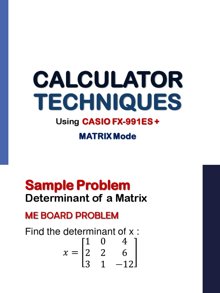 5 Matrix Mode Caltech Pdf