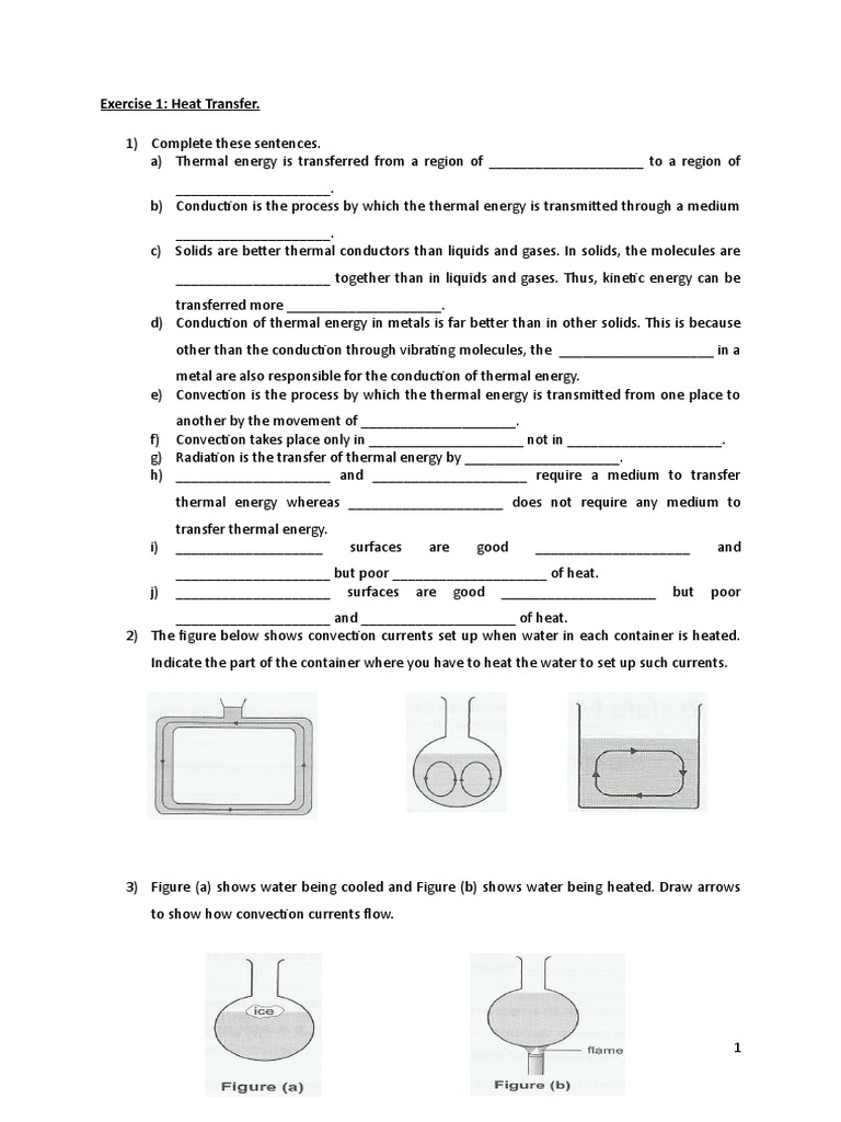 Heat Transfer Exercises and Solutions | PDF | Thermal Conduction | Heat ...