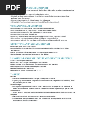 Analisa Perbandingan Piagam Madinah Dan Perlembagaan Malaysia Ctu555 Week 7 Pdf