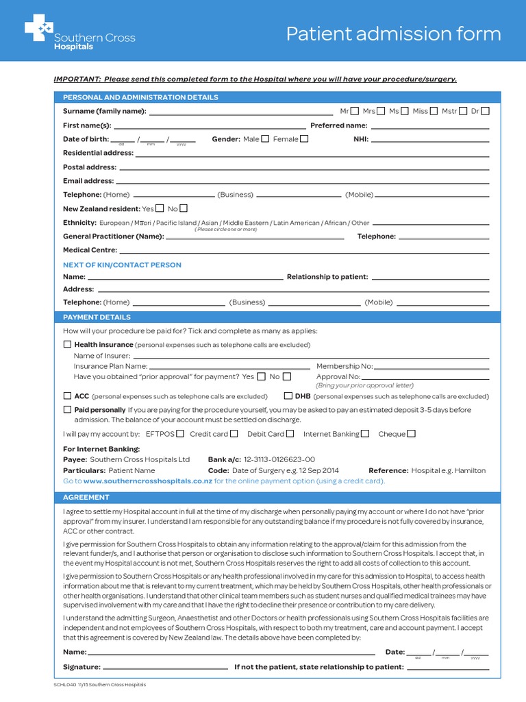 Hospital Admission Letter Template PDF PDF Hospital Patient
