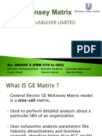 GE McKinsey Matrix Group 4 Marketing Finance