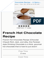 French Hot Chocolate Recipe - A Spicy Perspective