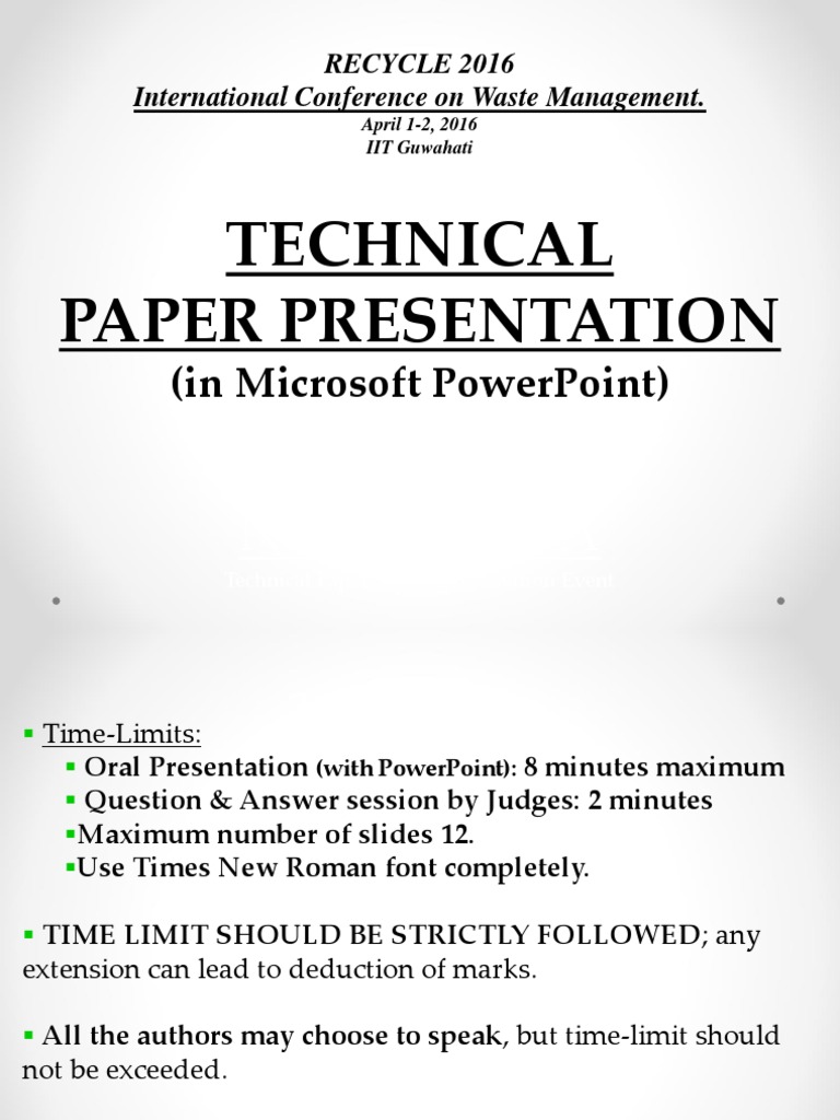 Technical Paper Presentation, PDF, Microsoft Power Point