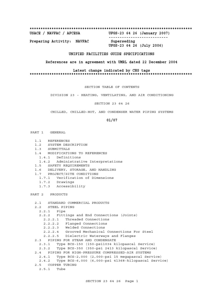 Chilled Water Piping Systems Guide | PDF | Pipe (Fluid Conveyance) | Valve