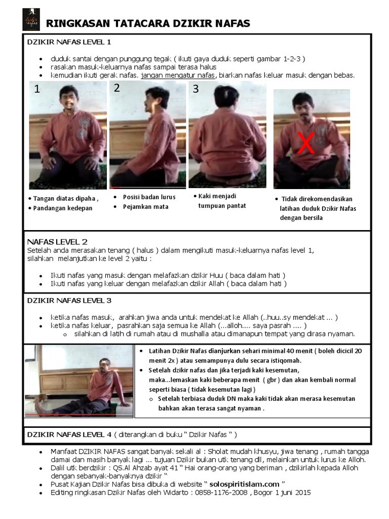 Tatacara Dzikir Nafasdzikir Nafas Ringkasan Pdf
