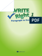 Write Right-Paragraph To Essay 1 TG