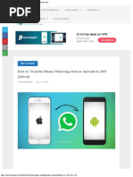 (Solved) How To Transfer WhatsApp From Iphone To Android in 2019