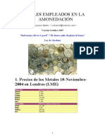 Metales Empleados en La Amonedación PDF