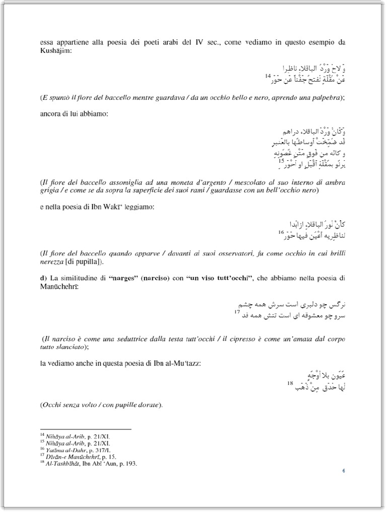 Shafi I Kadkani L Influsso Delle Forme Dell Immaginario Poetico Arabo Pdf
