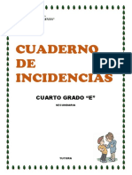 Cuaderno de Incidencias