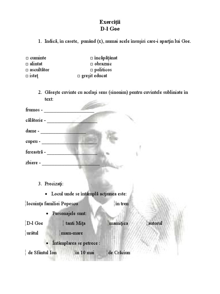 D-L Goe Exercitii | PDF