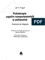 Ralph T. Vogel - Psihoterapie Cognitiv-comportamentală Şi Psihanaliză