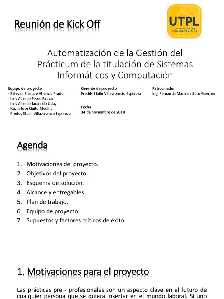 Reunión de Kick Off | PDF | Software | Diseño