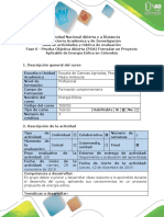 Guía de Actividades y Rubrica de Evaluación - Fase 6 Final - (POA) Formular Un Proyecto Aplicable de Energía Eólica en Colombia