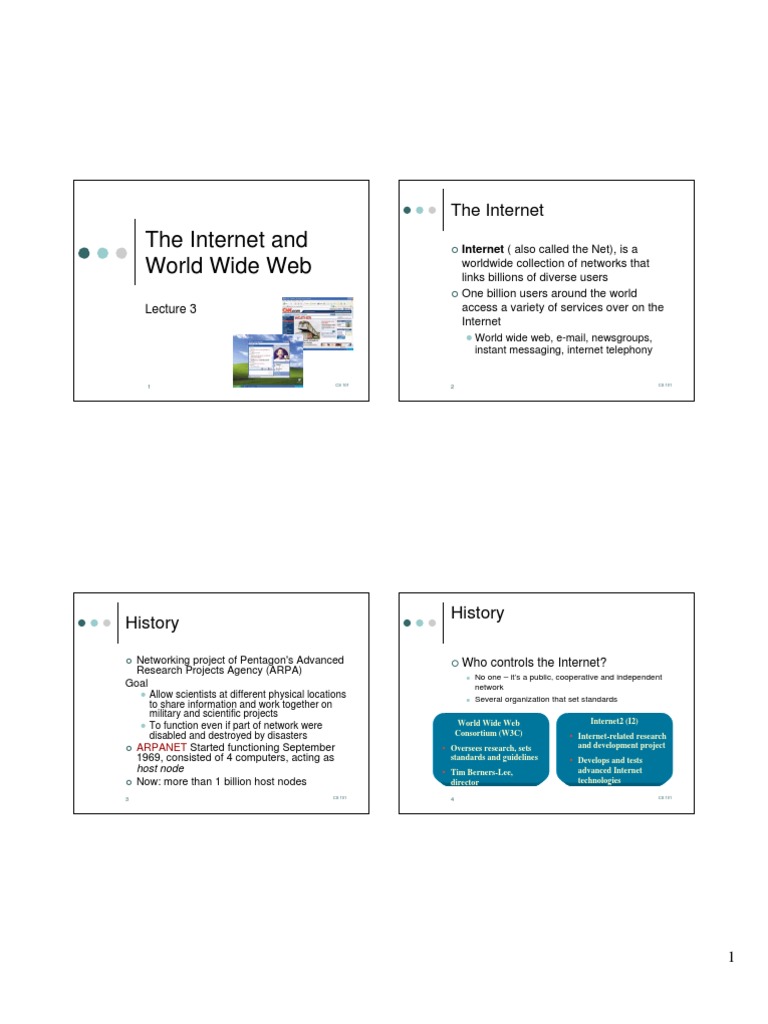 The Internet and World Wide Web | PDF | World Wide Web | Internet & Web
