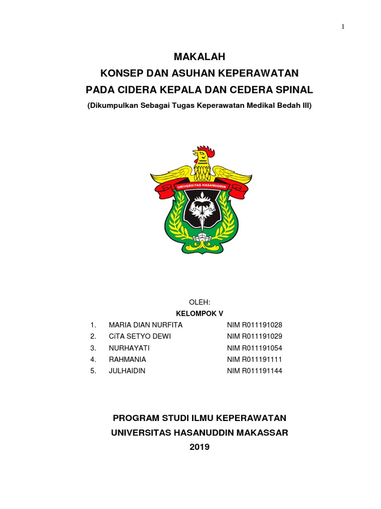 Konsep Dan Asuhan Keperawatan Pada Kasus Cidera Kepala Dan Cedera Spinal Pdf