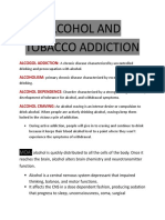 Alcohol and Tobacco Addiction