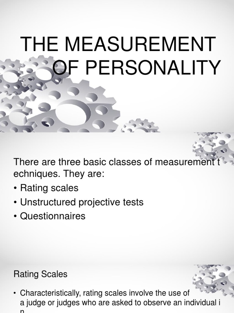 Methods of Personality Measurement | PDF | Positive Psychology | Data ...