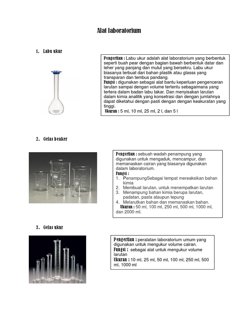 Alat Laboratorium dan Fungsinya | PDF | Griya & Taman | Kesehatan Holistik